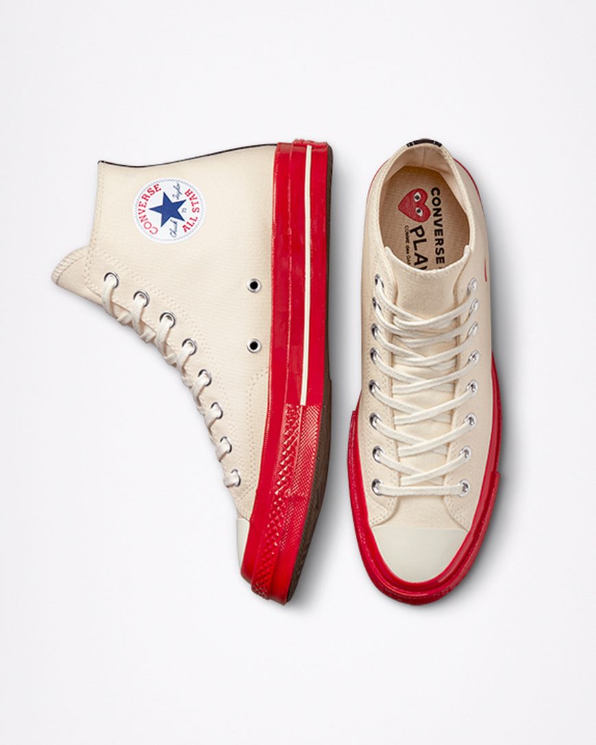 Tenisky Vysoke Converse x Comme des Garçons PLAY Chuck 70 Damske Červené | SK KMDQ51